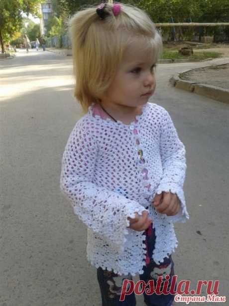 . Кардиган на девочку - Все в ажуре... (вязание крючком) - Страна Мам