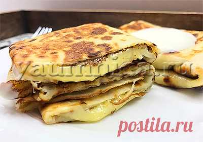 Рецепт блинов с сыром