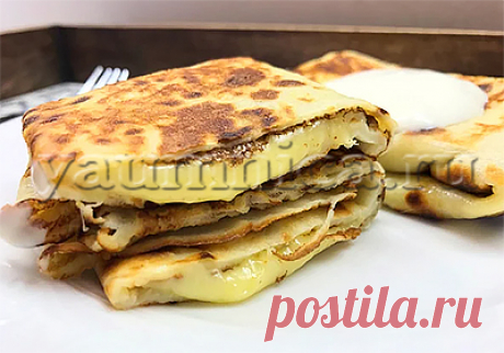 Рецепт блинов с сыром