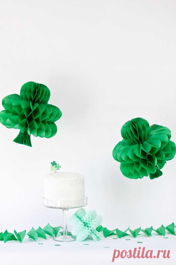 DIY Shamrock Honeycombs for St. Patrick's Day
