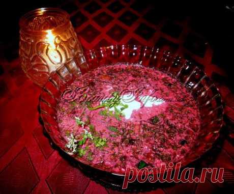 Свекольник холодный с вареной колбасой | Ваш Дом