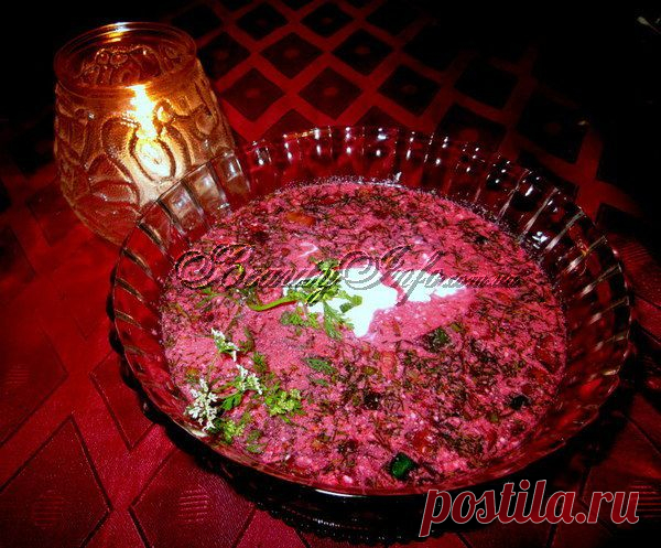 Свекольник холодный с вареной колбасой | Ваш Дом