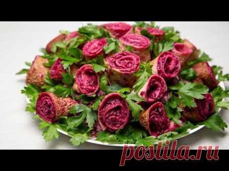 Салат « Букет роз» -  красивый и вкусный рецепт для праздничного стола