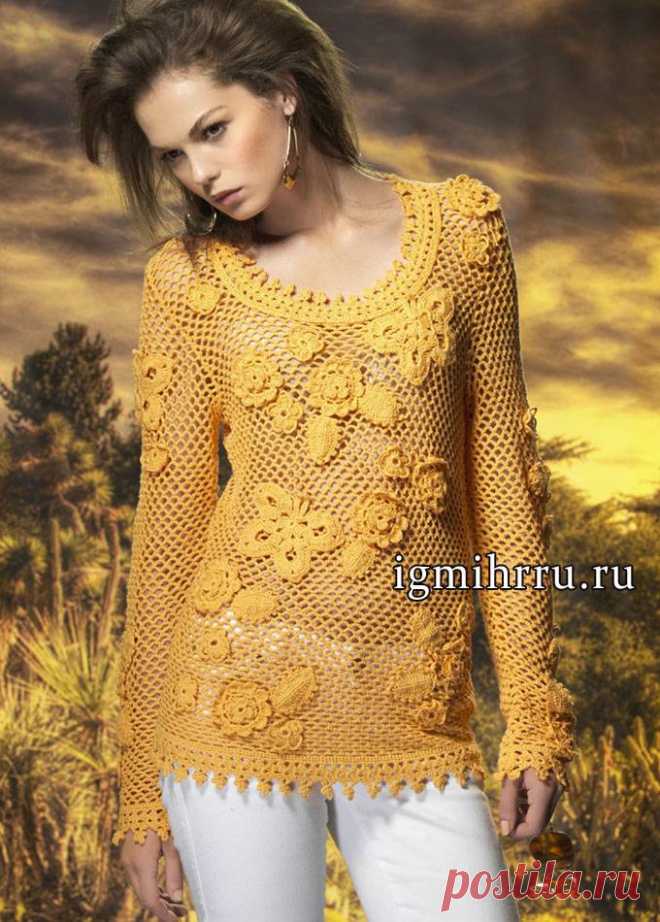 Туника крючком с узором бабочки Схемы вязания, модели и узоры спицами. Вязание спицами со схемами и описанием. Вязание спицами для начинающих и профессионалов. Каждый день новая схема и мастер классы.