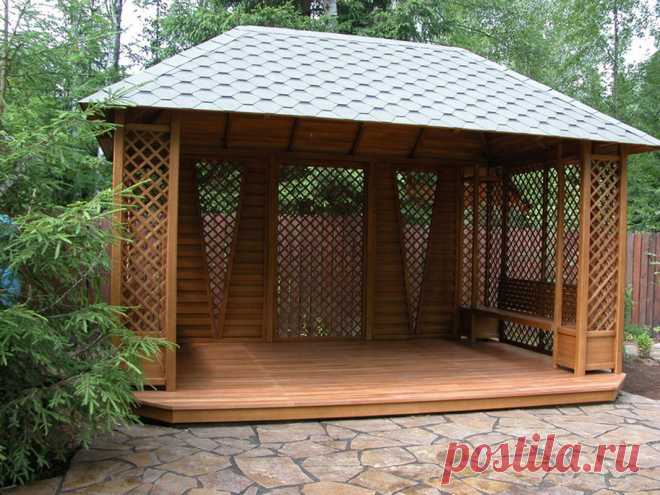Как построить беседку или навес своими руками — Roomble.com