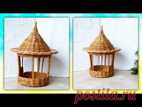 Кормушка своими руками из газетных трубочек!