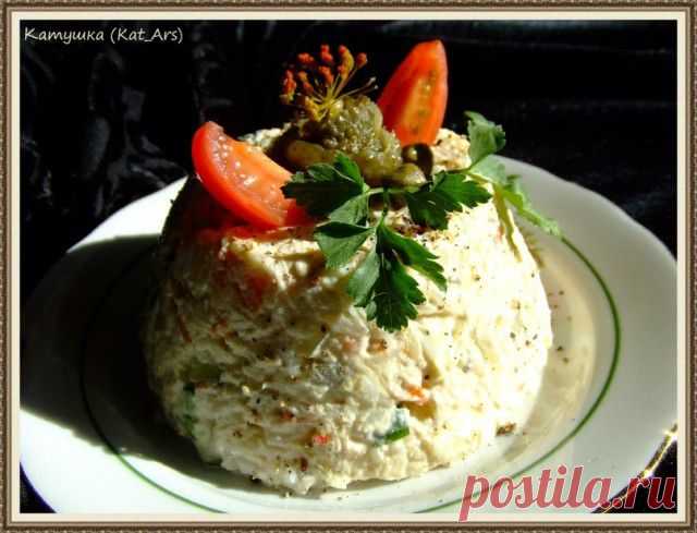 Рыбный салат с рисом