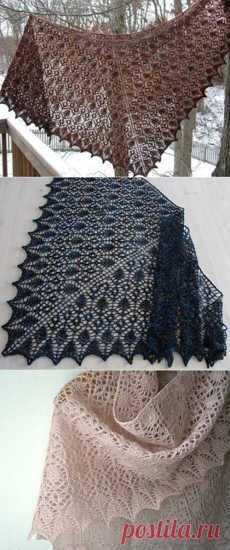 Шаль Роза прерий / Prairie Rose Lace Shawl - Любовь