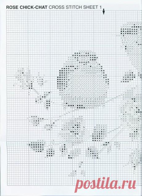 Миниатюры цветов и бабочек для вышивки крестиком — Рукоделие
