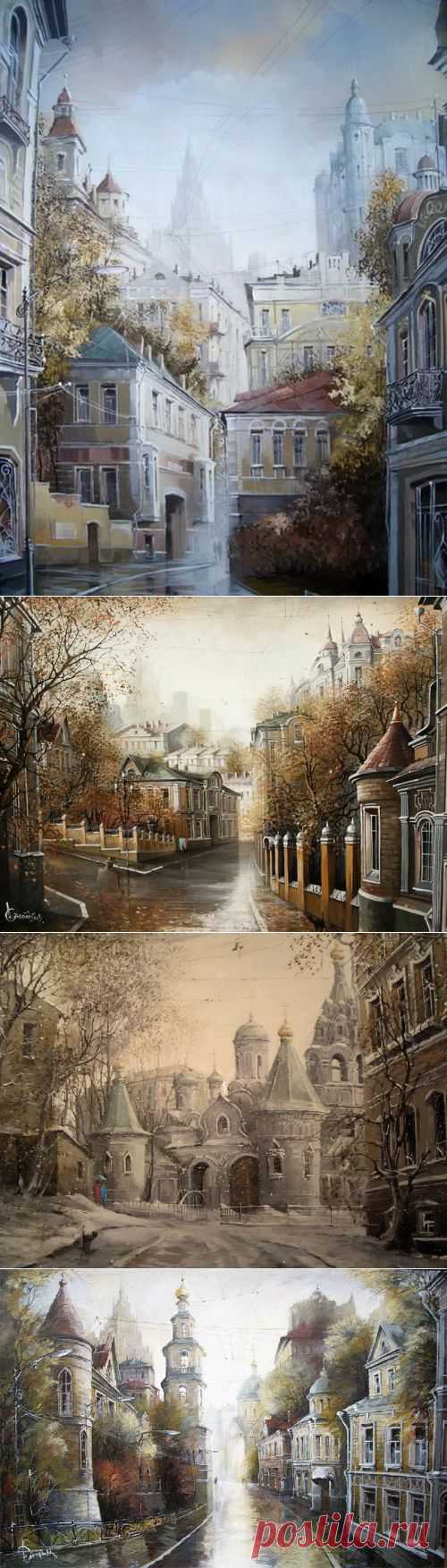 Картины Александра Стародубова. Старая Москва .