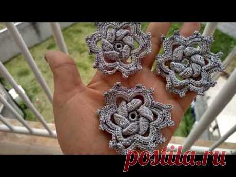 Flor Delicada no Crochê Irlandês no Fio da Turquia!