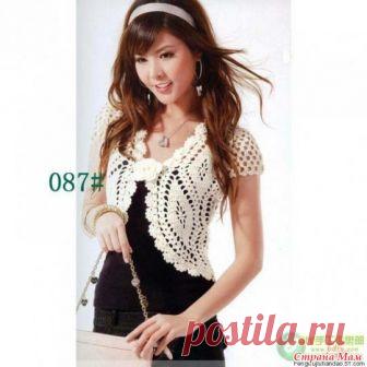 Болеро Всем приветик! Начинаем вязать вот такое болеро:  Опрос проводился тут: https://www.stranamam.ru/  Вот все схемки и картинки что нашла:  Обвязка: Рукав:
