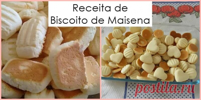 Receita de biscoitos de maisena