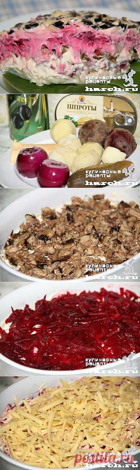 Салат со шпротами “Люция” | Харч.ру - рецепты для любителей вкусно поесть