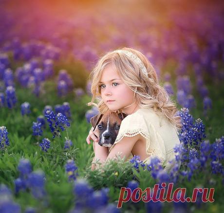 В поле