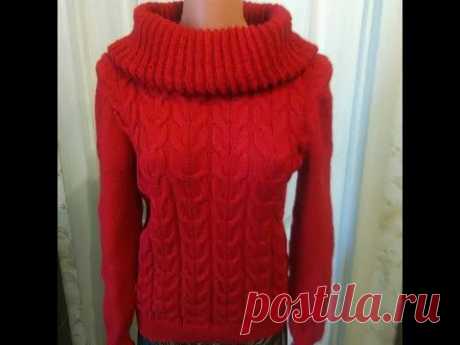 Свитер с воротником" Хомут"  Часть 1 Вяжем проймы рукавов #мастеркалсс # #knitting #лучшее #мк