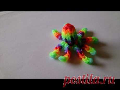 ▶ Объемный осьминог, Радужки Rainbow Loom - YouTube