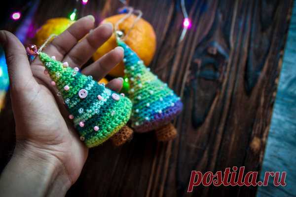 Милые елочки-сувениры из остатков пряжи. Просто и красиво. | Живые вещи | Яндекс Дзен