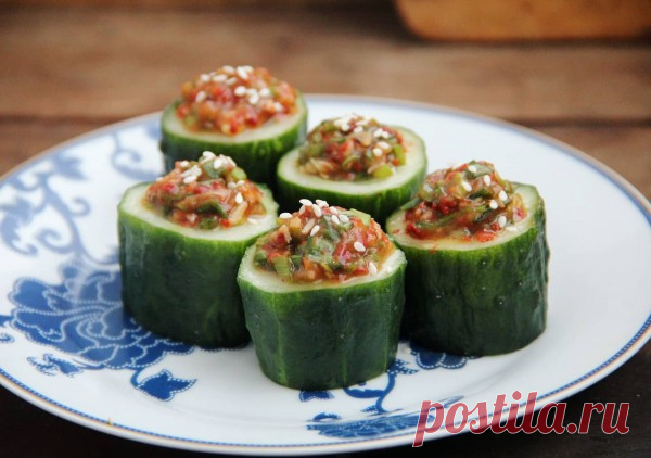 Фаршированные огурцы по-корейски — Фактор Вкуса