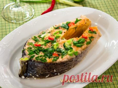 Семга в кокосовом молоке