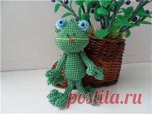 Лягушонок Кваки. | biser.info - всё о бисере и бисерном творчестве