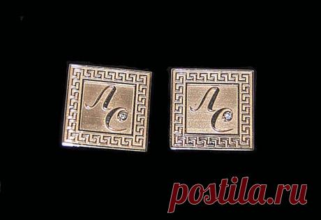 Запонки золото с бриллиантами