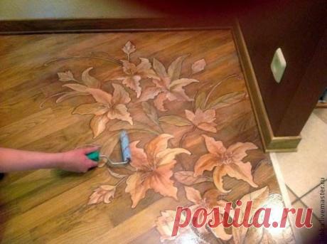 Моя копилка: Художественная роспись паркета своими руками