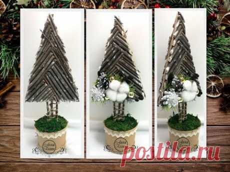 DIY🎄ЕЛОЧКА ИЗ ВЕТОК🎄Елка из природных материалов своими руками🎄ЭКО-ЕЛОЧКА для декора дома🎄