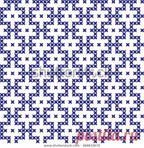 Стоковая векторная графика «Embroidered Pattern On Transparent Background» (без лицензионных платежей), 368833679