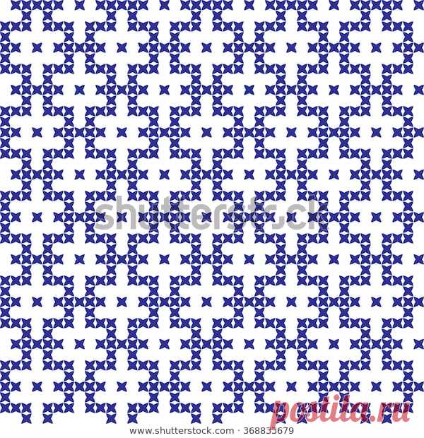 Стоковая векторная графика «Embroidered Pattern On Transparent Background» (без лицензионных платежей), 368833679