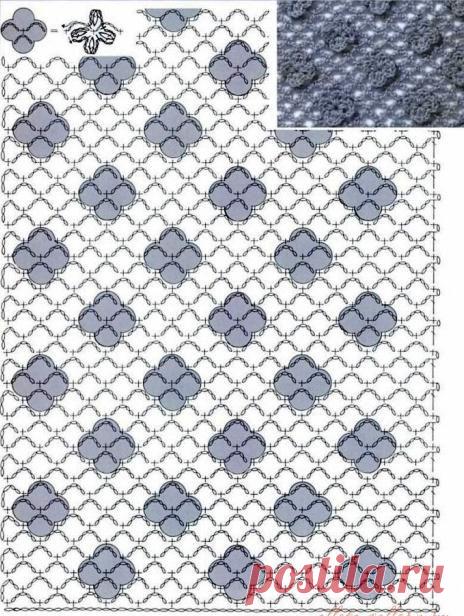 Узоры из японского журнала, рекомендуемые для вязания изделий, требующих расширения. Подборка 4