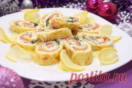 Сырный рулет «Новогодняя сказка» – Пошаговый рецепт с фото. Закуски. Вкусные рецепты с фото