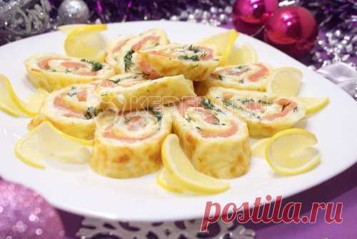 Сырный рулет «Новогодняя сказка» – Пошаговый рецепт с фото. Закуски. Вкусные рецепты с фото