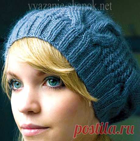Зимняя шапка спицами с узором из кос | ВЯЗАНИЕ ШАПОК: женские шапки спицами и крючком, мужские и детские шапки, вязаные сумки