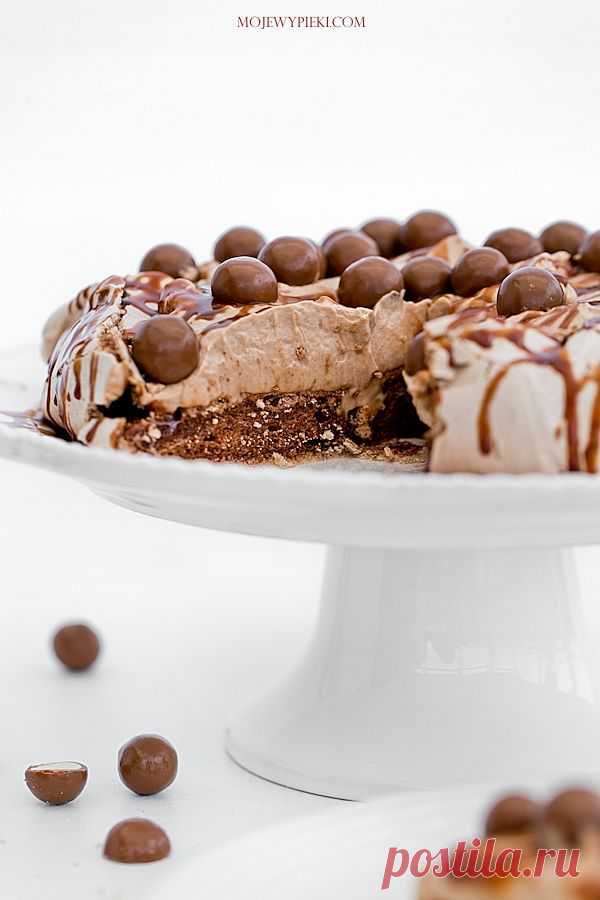 Мои Выпечка | Павлова двойной шоколад с Nutella и Malteserami