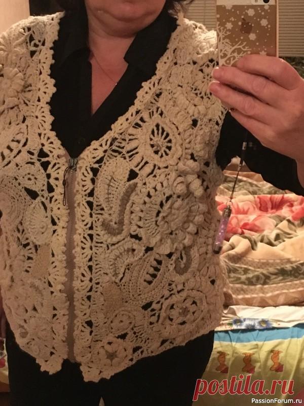 ЖИЛЕТКА ИЗ МОТИВОВ -фриформ | Вязание крючком. Ваши работы
