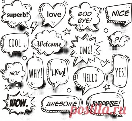 Дудлы комических речей Более миллиона свободных векторов, PSD, фотографии и бесплатные иконки. Эксклюзивные халявы и все графические ресурсы, которые необходимые для ваших проектов