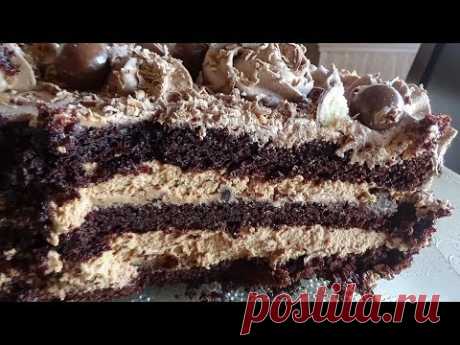 Шоколадный торт на раз, два, три. Самый вкусный торт.Самый простой рецепт.