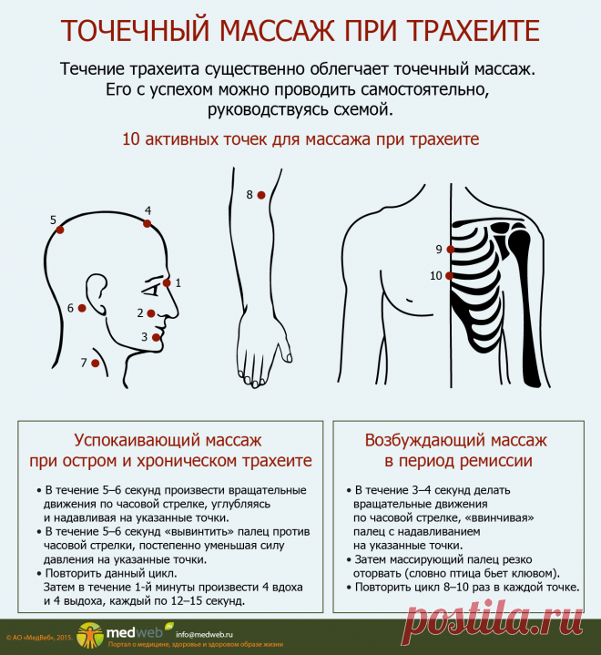 Точечный массаж при трахеите