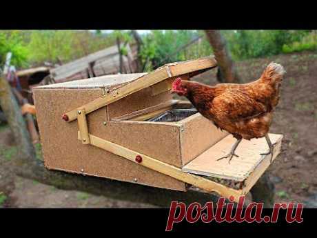 КОРМУШКА ДЛЯ КУР С АВТОМАТИЧЕСКИМ ОТКРЫВАНИЕМ / КАК СДЕЛАТЬ СВОИМИ РУКАМИ