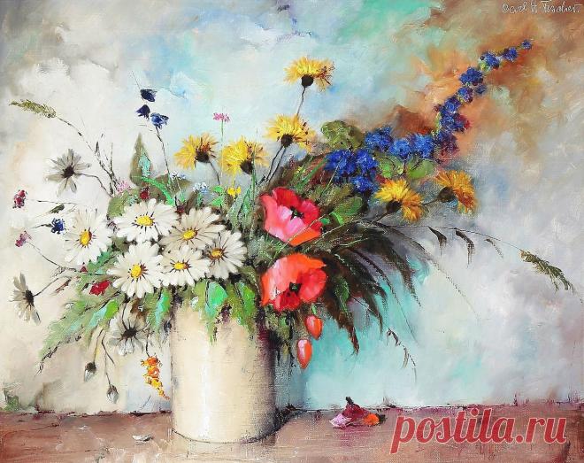 Полевые цветы... Carl Holger Fischer.