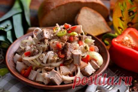 Мясной салат «Деревенский». Пошаговый рецепт с фото - Ботаничка.ru