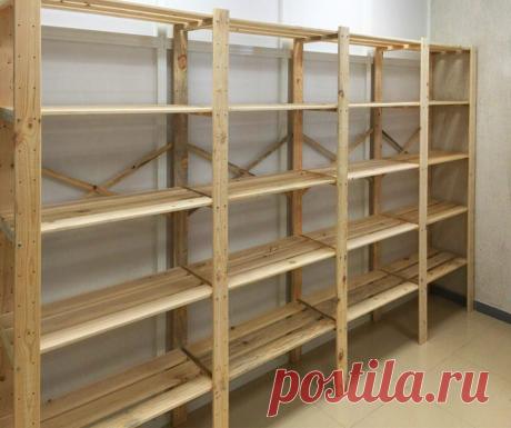 Стеллаж из дерева для гаража или мастерской | Выживи сам