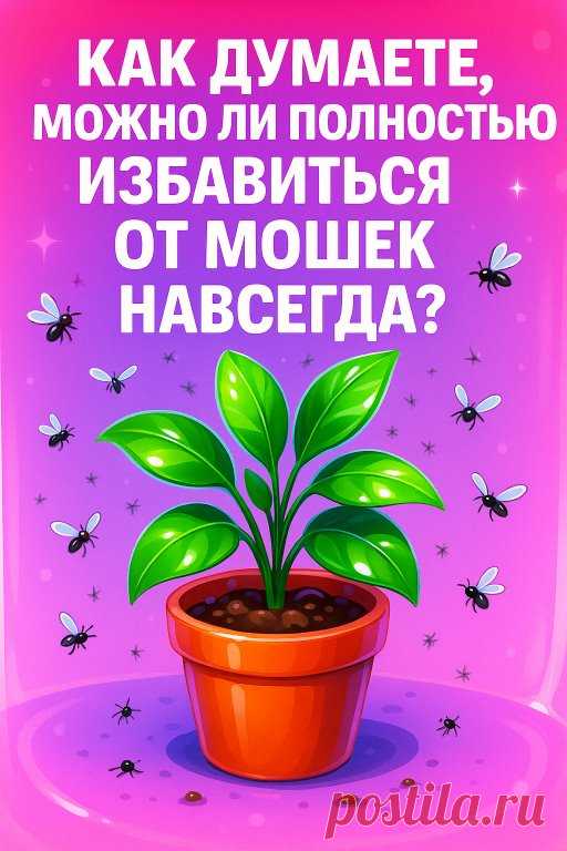 5 способов избавиться от сциарид!
Каждый цветовод хотя бы раз сталкивался с этими назойливыми мелкими мошками в горшках. Они появляются из-за чрезмерного полива и быстро начинают мешать не только растениям, но и нам самим. Как от них избавиться?

Способы борьбы:

 Спички в почву
Для горшка среднего размера воткните 4 спички серой вниз. Чуть полейте землю. Как только сера растворится — замените спички. Обычно хватает 3–4 замен.