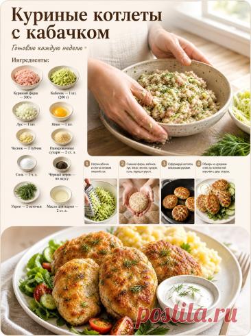 Куриные котлеты с кабачком