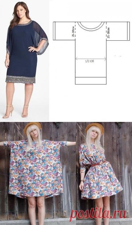 Эффектные блузоны и платья из одного полотна — Рукоделие