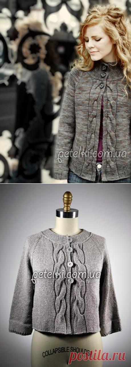 Кардиган Mondo Cable Cardi от «Chic Knits». Описание вязания