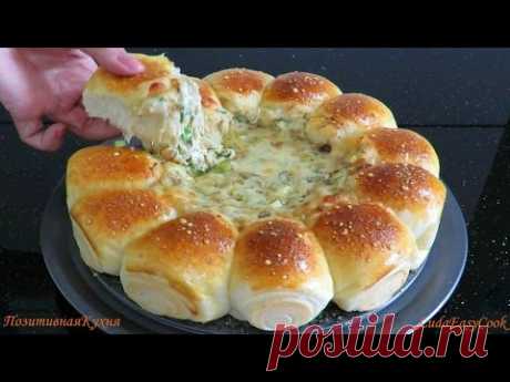 ☀БУЛОЧКИ РОЛЛЫ с СЫРНЫМ ДИП☀ соусом с грибами 💢 Dinner buns with cheese dipping sauce - YouTube