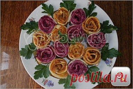 Блинные розочки.