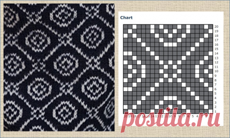 30 схем жаккардовых паттернов для вязания спицами сплошного жаккардового полотна | МНЕ ИНТЕРЕСНО | Яндекс Дзен